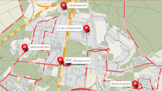 VBB-Mobilstationen in Ludwigsfelde Ludwigsfelde (7 Stationen)