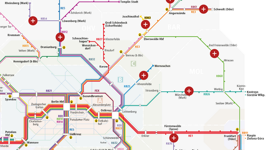 Infos zu allen Bahnlinien im VBB Alle Regionalbahn-Linien im VBB
