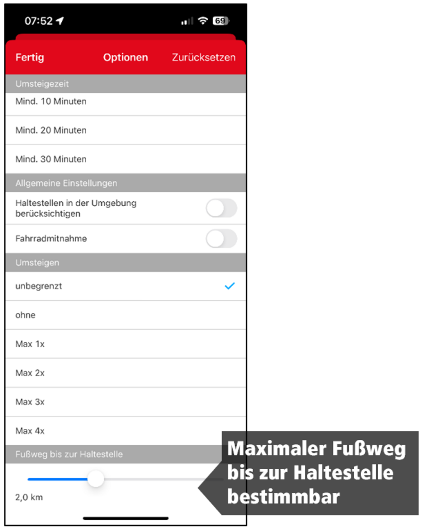 Die Grafik zeigt einen Screenshot aus der VBB-App Bus&Bahn.