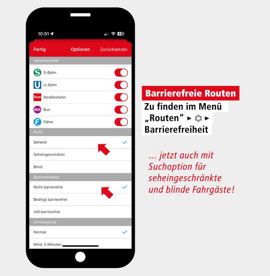 VBB-App Barrierefrei