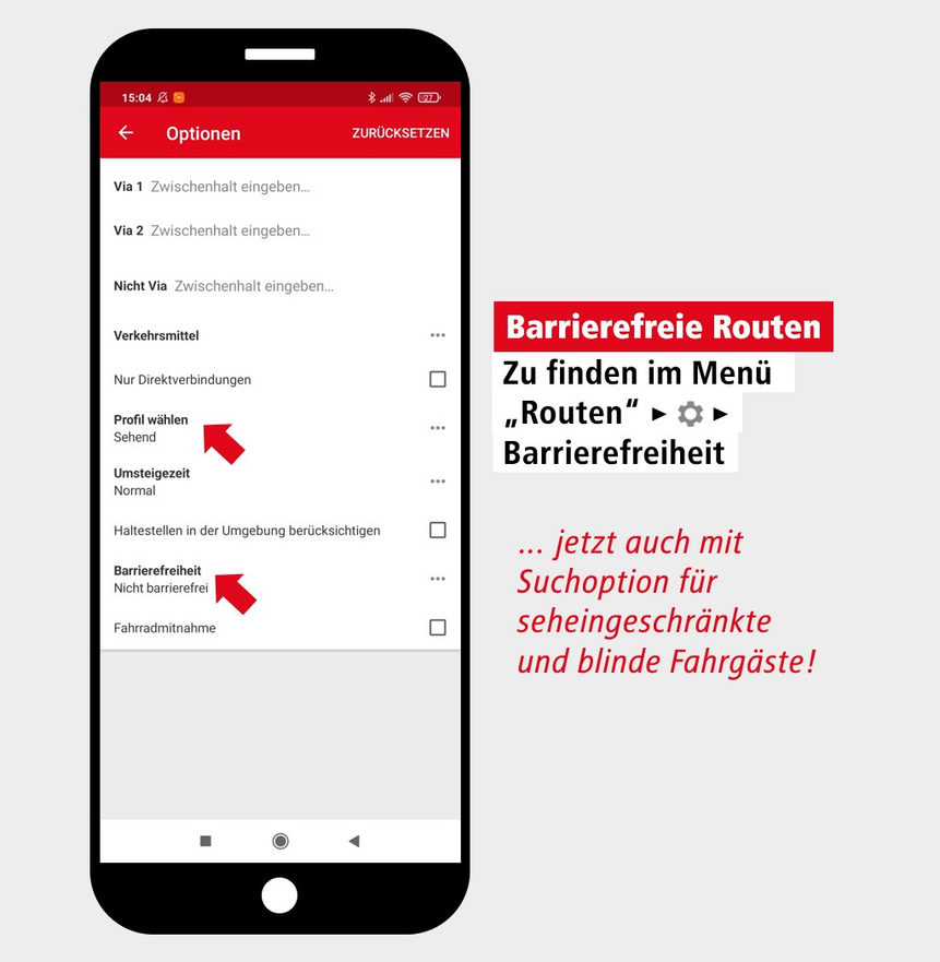 VBB-App Barrierefrei