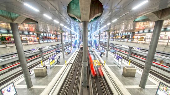 Blick auf den Berliner Hauptbahnhof