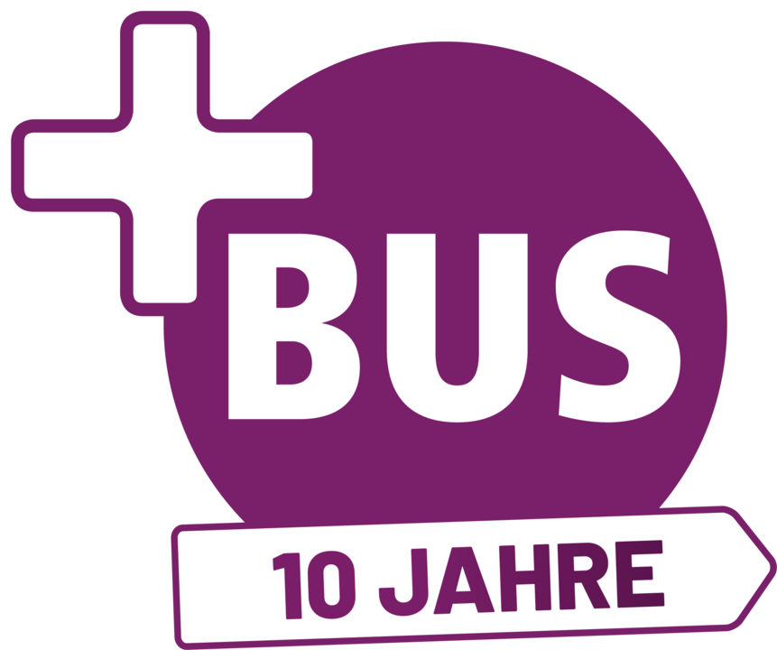 PlusBus Logo mit Zusatz 10 Jahre